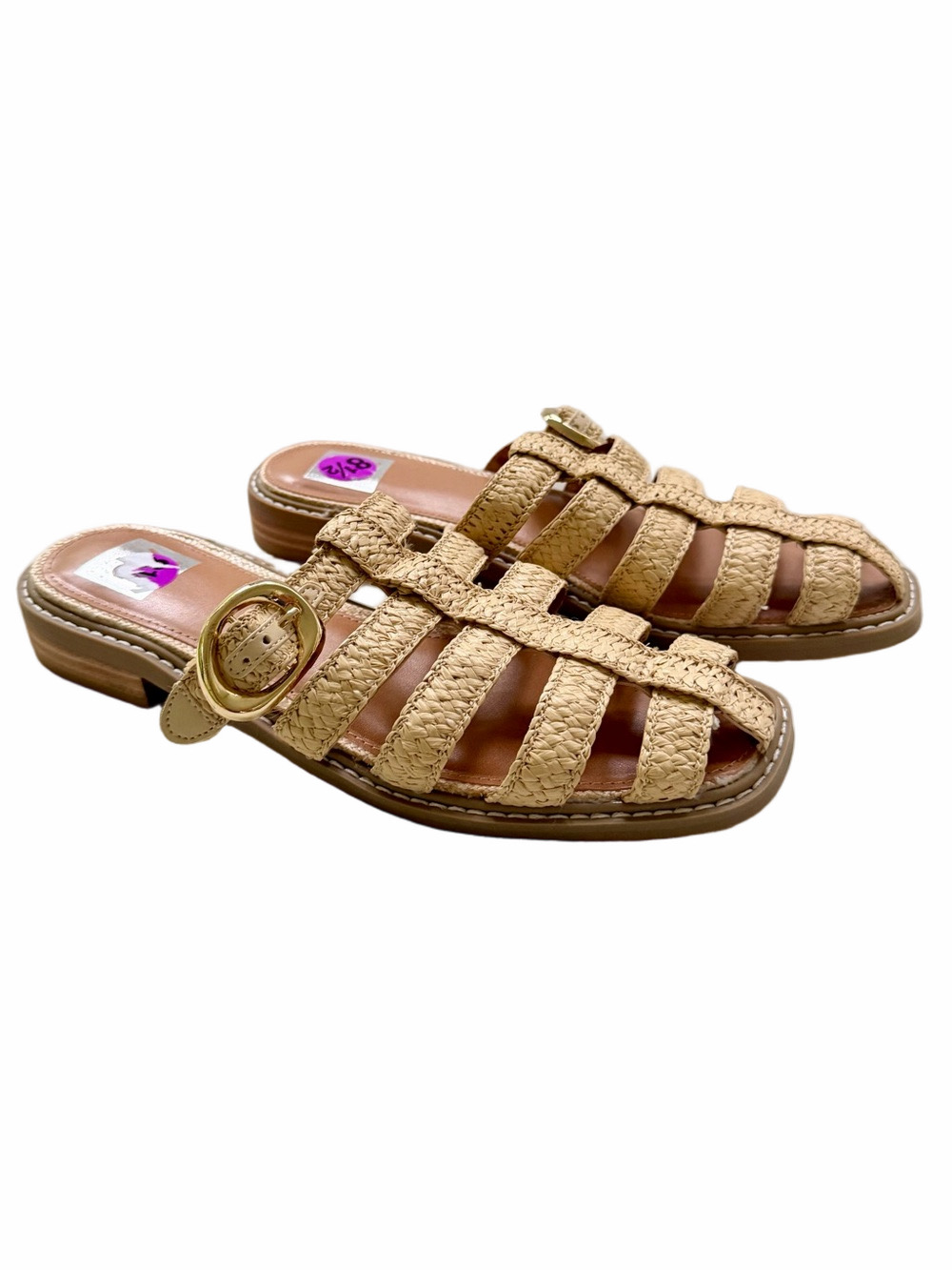 DV by Dolce Vita Fyona Fisherman Women's Tan Strappy Mules/Sandals Size 8.5 - Picture 2 of 14